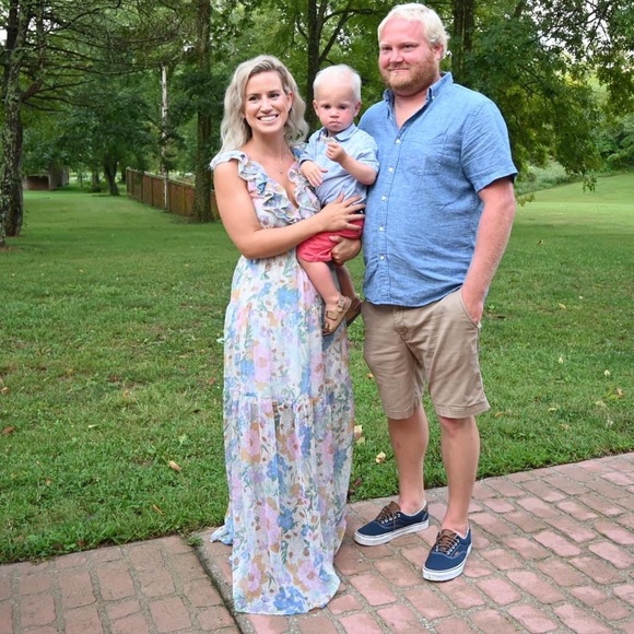 Red Dress Floral Maxi - Picture 7 of 7